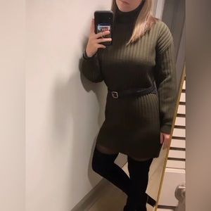 Lulu’s Olive Green Sweater Dress